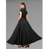 JASH CREATION - Black Georgette Womens Gown ( Pack of 1 ) - None