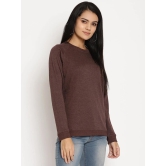 Women Explorer Burgundy Solid Sweatshirt-L