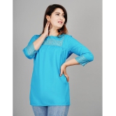 SIPET - Light Blue Rayon Womens Tunic ( Pack of 1 ) - None