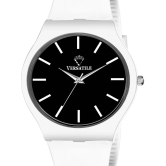 Versatile - White Leather Analog Mens Watch