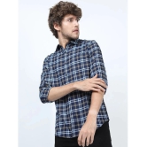 Ketch Polyester Slim Fit Checks Full Sleeves Mens Casual Shirt - Navy Blue ( Pack of 1 ) - None