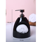 Modern Black Kitchen Dispenser With Scrubber - Cylindrical Shape