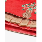 Om Shantam Sarees Red Silk Blends Chaniya Choli Semi Stitched Lehenga Single - Free Size