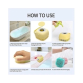 Gatih Scrubber Bathing Brush with Liquid Soap Dispenser No Handle Body Brush