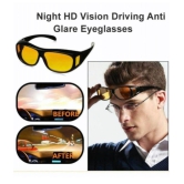 THRIFTKART Day & Night HD Vision Yellow Riding Goggles ( Pack of 2 )