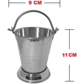 A & H ENTERPRISES Bucket for Serving Gravy daal Silver Serving Bucket ( Set of 1 )