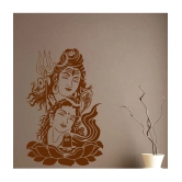 Decor Villa Jai Shiv And Parvati PVC Wall Stickers