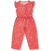 Juscubs - Red Cotton Girls Jumpsuit ( Pack of 1 ) - None