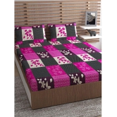 URBAN MAGIC - Multicolor Microfiber Double Bedsheet with 2 Pillow Covers - Multicolor