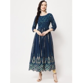 Estela - Teal Georgette Womens Anarkali Kurti ( Pack of 1 ) - None