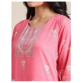 KSUT Pink Viscose Straight Kurti - Single - M