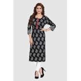 Meher Impex - Black Cotton Women''s Straight Kurti ( Pack of 1 ) - None