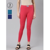 Jcss - Peach Lycra Women's Leggings ( Pack of 3 ) - None