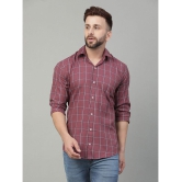 YHA - Mauve Cotton Blend Regular Fit Mens Casual Shirt ( Pack of 1 ) - None