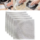 Multifunctional Double Layer Non-Scratch Wire Dishcloth - 10 Pack