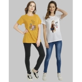 CHOZI - Multi Color Cotton Blend Regular Fit Womens T-Shirt ( Pack of 2 ) - None