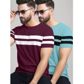 AUSK - Multicolor Cotton Blend Regular Fit Men's T-Shirt ( Pack of 2 ) - None