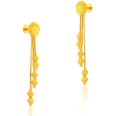 LUV FASHION Gold Drop Earrings ( Pack of 1 ) - Gold