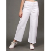 AngelFab - White Denim Flared Womens Jeans ( Pack of 1 ) - None