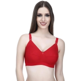 Elina Red Cotton Non Padded Womens Minimizer Bra ( Pack of 1 ) - None