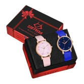 Septem Pink Leather Analog Womens Watch