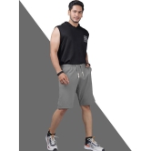 Septem Medium Grey Cotton Blend Mens Gym Shorts ( Pack of 2 ) - None