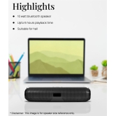 VERONIC Sound Bar 10 W Bluetooth Speaker Bluetooth v5.0 with USB,SD card Slot,Aux Playback Time 6 hrs Assorted - Assorted