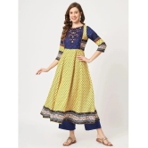 Pannkh - Yellow Rayon Womens Anarkali Kurti ( Pack of 1 ) - None