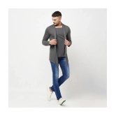 Glito - Charcoal Cotton Blend Mens Cardigan Sweater ( Pack of 1 ) - None