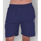 Forbro Blue Polyester Lycra Fitness Shorts - None