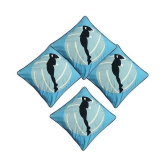 Hugs'n'Rugs Blue Cotton Cushion Covers - Set Of 4