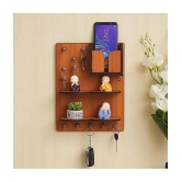 JaipurCrafts Brown Wood Key Holder - Pack of 1