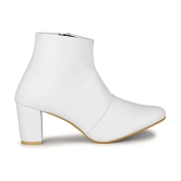 Saheb White Womens Ankle Length Boots - None