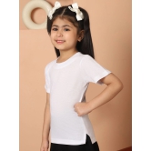 MINI & MING Girls Solid Round Neck Pure Cotton T-shirt