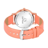 Septem Peach Leather Analog Womens Watch