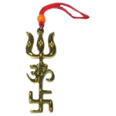 NATURAL HANDICRAFTS - Brass Om & Swastik (Pack of 1)