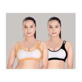 HAYA Multicolor Cotton Non Padded Womens Everyday Bra ( Pack of 2 ) - None