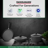 Fackelmann Quartz Nonstick, Handi Casserole w Glass Lid 20Cm | Greblon German Technology | Non-Toxic PFOA & BPA-Free | Induction Base - All Stoves| Anti-Scratch, Cool Handle.