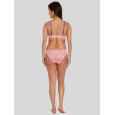 ILRASO - Fluorescent Pink Elastane Women's Bra & Panty Set ( Pack of 1 ) - None