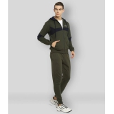 OFF LIMITS - Olive Cotton Blend Regular Fit Solid Mens Sports Tracksuit ( Pack of 1 ) - XXL