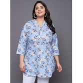 Tissu Cotton Printed Straight Women's Kurti - Blue ( Pack of 1 ) - None