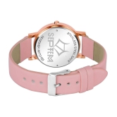 Septem Pink Leather Analog Womens Watch