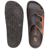 Aerowalk Brown Mens Slide Flip Flop - None