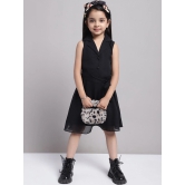 MINI & MING Girls V-Neck Sleeveless Georgette A-Line Dress