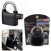 RAMDEV ENTERPRISE Alarm Lock Padlock Anti-Theft Security System Door Motor Bike 110dB with Keys Lock Safety Lock  (Black).