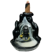 Smoke Fountain Lord Shiva Cone Incense Holder Showpiece with 10 Free Smoke Backflow--