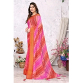 Rangita Women Leheria Printed Chiffon Saree with Blouse Piece - Pink - Pink