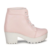 Ishransh - Pink Women's Ankle Length Boots - 8, Pink