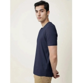 Radprix Cotton Regular Fit Solid Half Sleeves Mens T-Shirt - Navy ( Pack of 1 ) - None