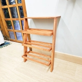 BARISH - Shoe Rack Simple, Handcrafted Rubberwood Shoe Rack, Shoe Rack for Home, Hall, Office